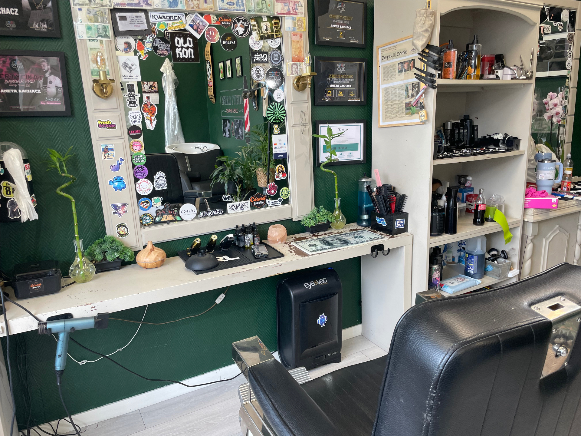 Interiør i barbershop